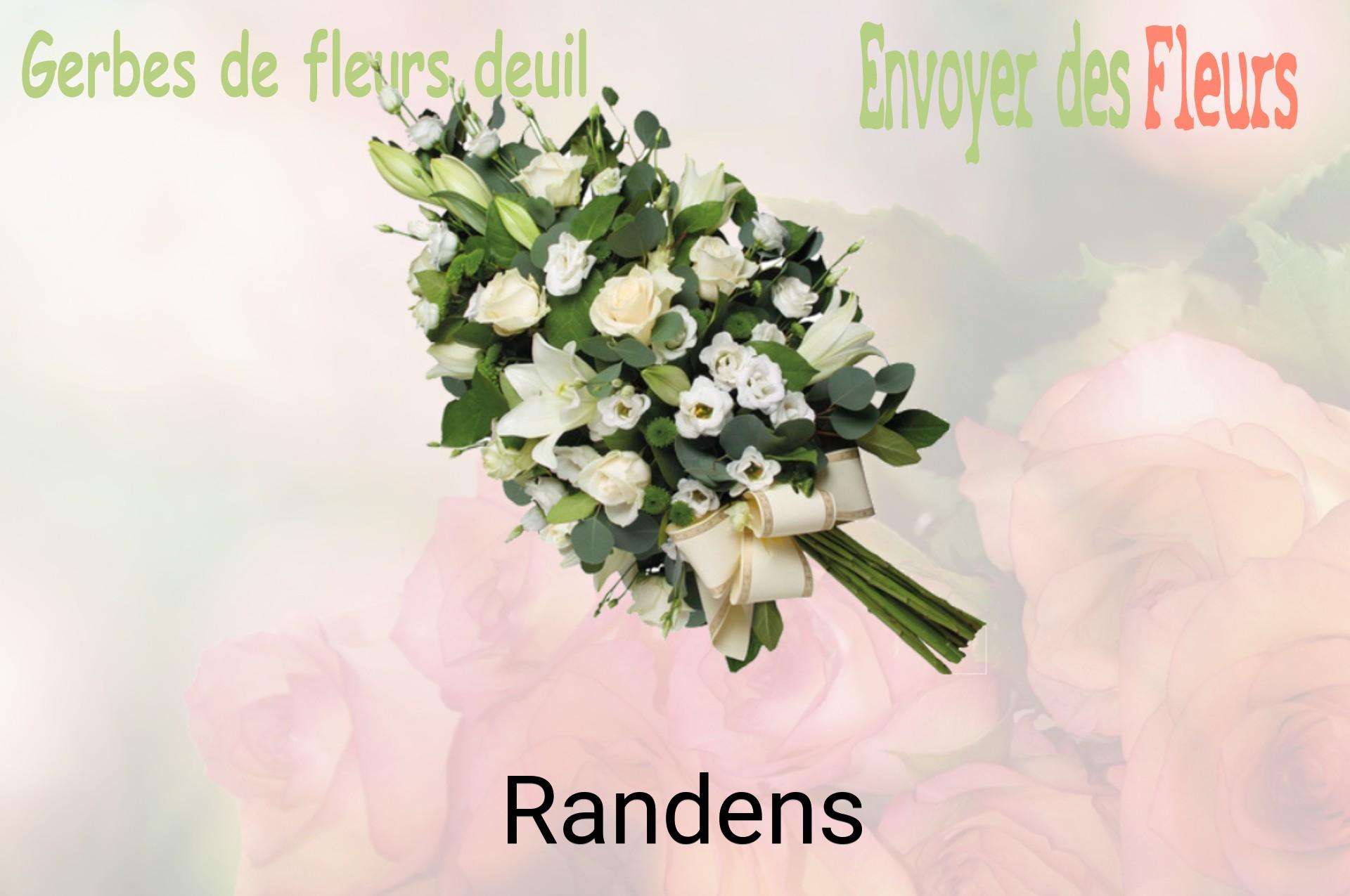 Gerbe de fleurs de deuil livrée à Randens